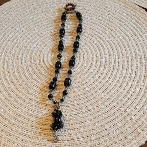 Black beaded necklace